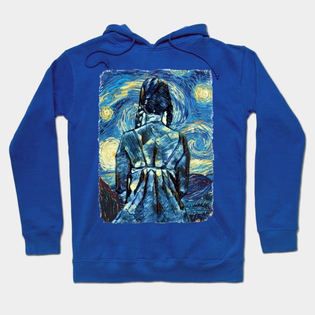 Girl Van Gogh Style Hoodie by todos